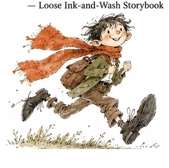 FB-001 storybook watercolor style reference in GenTidy